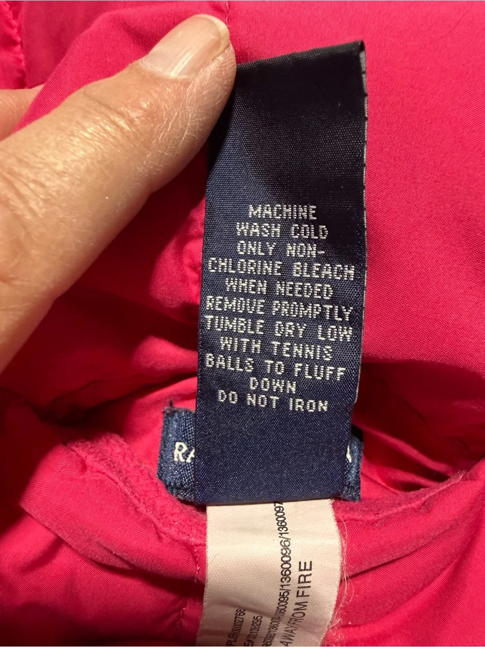 Ralph Lauren Girls Reversible Down Puffer Vest 4 Hot Pink Orange - Picture 5 of 5